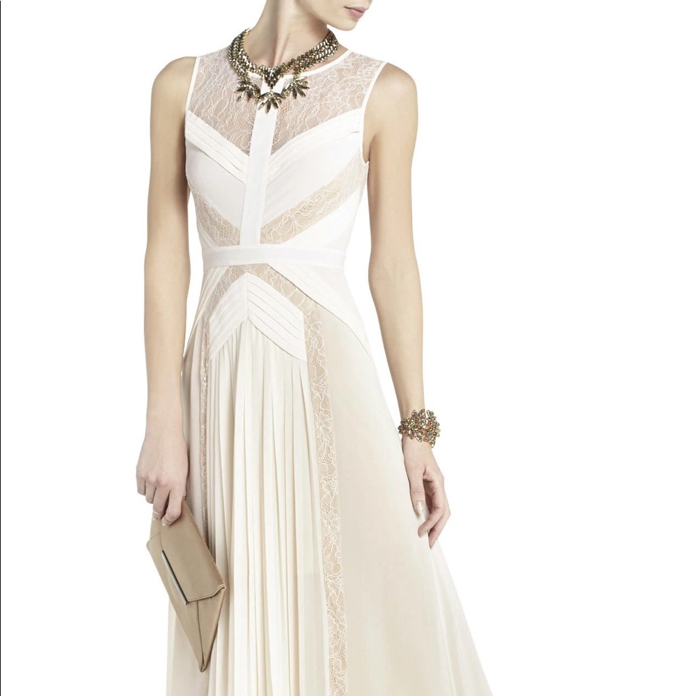 BCBG MAXAZRIA Avi pleated gown